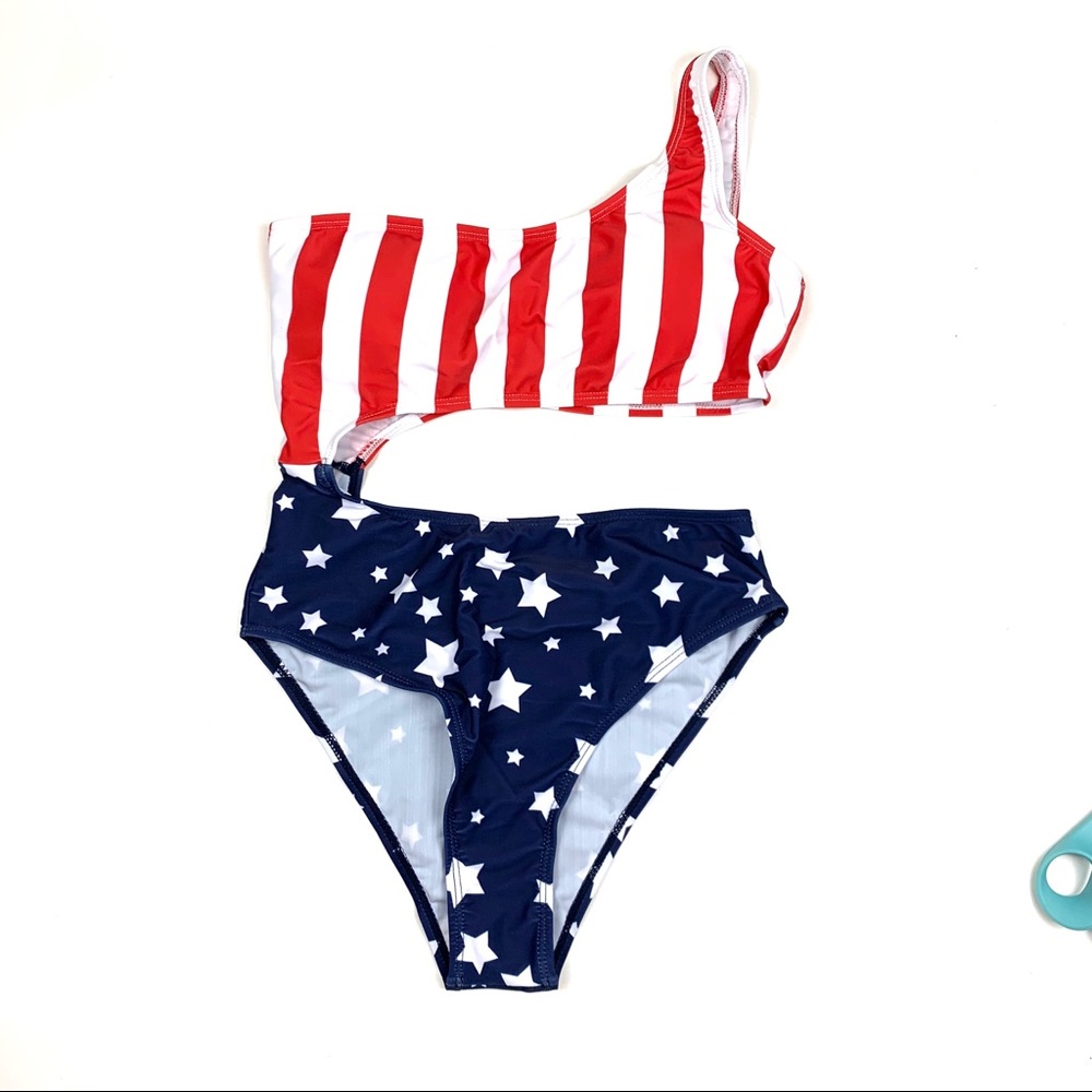 🌈3/$35 American Flag USA Bikini Swim one piece